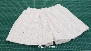 Cepli Şort Etek Kesim ve Dikimi-Short Pants Skirt