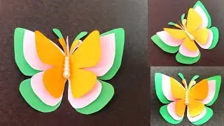 Celebrate Independence Day with a BEAUTIFUL Tricolor Paper Butterfly / Independence day craft ideas
