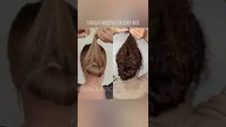 Easy & Quick low bun hairstyle for both straight or curly hair! #shorts #hairstyling