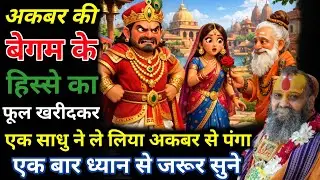 अकबर की बेगम के हिस्से का फूल खरीदकर एक साधु ने ले लिया अकबर से पंगा🤣🙏| Shri Rajendra Das Ji Maharaj