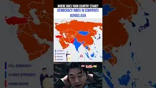 Democracy Index in Countries Across Asia 🌏🗳️ | Freedom vs Control 🤐 #shorts