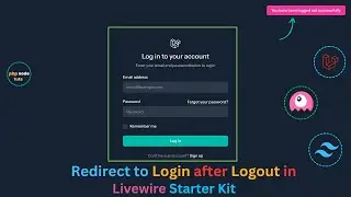 👋Logout & 🔁 Redirect to Login Page in Livewire Starter Kit + ✅ Toast Message