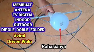 CARA MEMBUAT ANTENA TV DIGITAL INDOOR OUTDOOR  DIPOLE DOUBLE  FOLDED || IDE KREATIF DIY