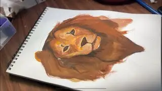 Painting a Lion with Poster Colors | Live Art Session 🎨🦁