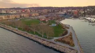 Aerial Drone video around Hudson River, New York  2017 4K