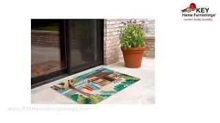 Ashley Home Accents Deckside 2 X 3 Tropics Indoor Outdoor Doormat R60000811 | KEY Home