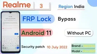 Realme 3 FRP Bypass | Realme 3 (RMX1825) frp unlock #MobileEngineering