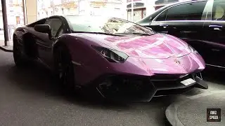 PURPLE Lamborghini Aventador LP720-4 Roadster 50th Anniversary Capristo Exhaust