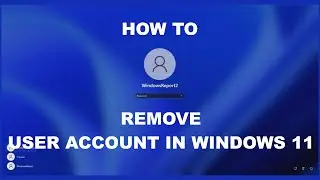 Delete User Profile Windows 11 via Settings App