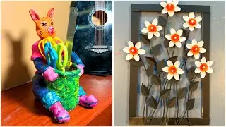 Handmade Crafts for Your Home: Clay Sculpture & Paper Flower Frame