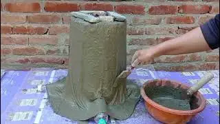 how to make cloth flower pot | cloth flower pot making idea | light weight flower pot 