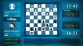 Analyse du jeu d'&eacute;checs&nbsp;: Guest43259713 - Menq HAYENQ, 0-1 (par ChessFriends.com)