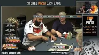 Nut Flush draw and bottom pair battle it out in a $5$5 NLHE at Stones for a $6.5k pot! *8/15/19*