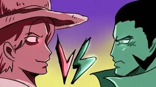 young Shanks vs young Mihawk fan animation