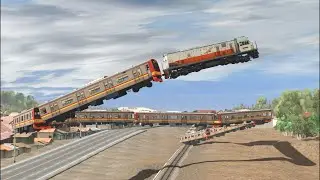 Train Takes Off From Station To Space || Kereta Api Lepas Landas Dari Stasiun Menuju Luar Angkasa