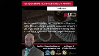 Miami Criminal Defense Lawyer | Top 10 Things To Avoid | Conclusion