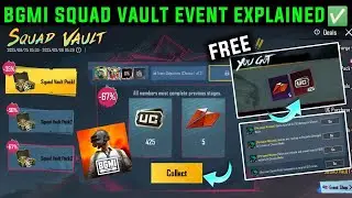 BGMI SQUAD VAULT EVENT KYA HAI MISSION EXPLAIN / BGMI NEW UC EVENT SQUAD VAULT UC PURCHASE TRICK