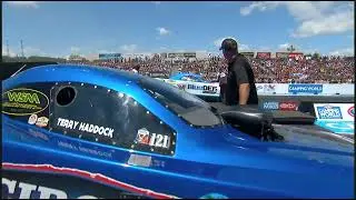 John Force, Terry Haddock, Top Fuel Funny Car Rnd 1 Eliminations, New England Nationals, New England
