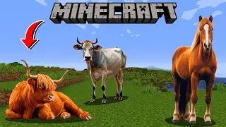 NOVAS VACAS E CAVALOS REALISTAS NO MINECRAFT - ESSE MOD E SENCASIONAL + DOWLOAD