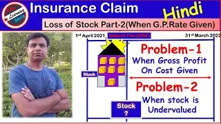 insurance claim for loss of stock #insurance #dnsharma #commerce #accounting #ca #cma #mba #uor