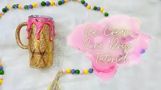 Ice Cream Cone Tumbler with Drip