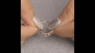 Art Deco Ring Enhancer CZ Tiara Wedding Band Crown Engagement Ring Rose Gold