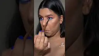 Maquiagem F&Aacute;CIL laranja e azul - Ana Borges make