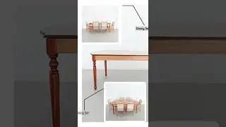 Ekbote Furniture | Wooden Six Seater Dining table Set
