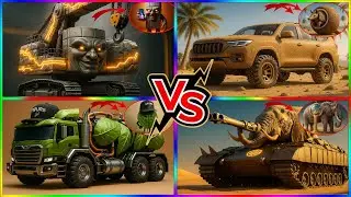 BRAINROT EXTINCTION CRANE MACHINE🆚PICKUPTANKER🆚 CASTLE🆚TANK🆚TRUCK #brainrot #brainrotextinction