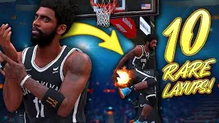 KYRIE IRVING 10 RAREST LAYUPS In NBA 2K22 With BANNED LAYUP PACKAGE!