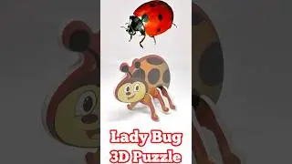 DIY Lady Bug 3D Puzzle Game 🐞 #shorts #diy #diycrafts #puzzle #puzzlegame #ladybug #ladybugpuzzle