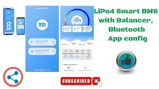 LiPo4 Smart BMS with Balancer, Bluetooth App config
