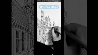 Ch&acirc;teau Magic #shorts #drawingvideo #inkdrawing #pendrawing #art #drawing #wip #drawingshorts #draw