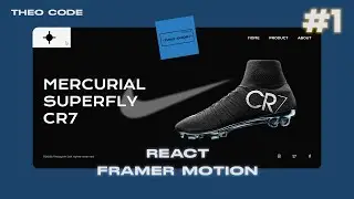 I create Landing page using React js + Framer motion | #1