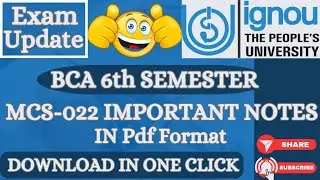 MCS-022 | Important Questions with Answer | Operating System Concept & Networking Management | BCA.