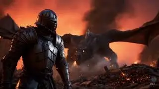🔥 Epic Showdown: Knight vs Dragon | Fantasy Movie Scene AI | Enchanted Spear Duel 🐉⚔️