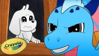 Saving Scooter from the Dragon! 🐲 Crayola Scribble Scrubbie Pets | Cartoons for Kids