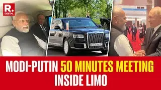 PM Modi&ndash;Putin 50-Minute Private Meeting Inside Putin's Limousine Aurus Senat