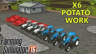 Fs16 Farming Simulator 16 - X6 POTATOES PLANTING Timelapse #58