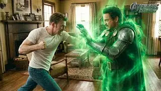 Steve Rogers attacks Doctor Doom Stark to protect his son
