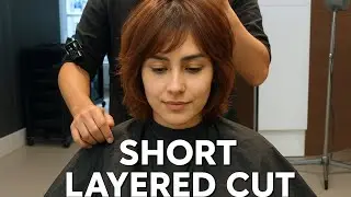 💇&zwj;♀️ Short Layered Haircut Transformation | Trendy Layer Cut for a Fresh Look#viral #trending 
