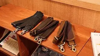 POLARE Full Grain Leather Shoulder Strap For Men's Messenger Bag, Briefcase