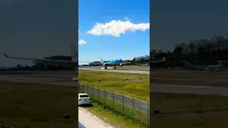 KLM A330 touchdown at St Maarten Airport! #aviationdaily
