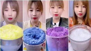Ice Eating ❄️🧊 QIAN BLENDER SHAVED SPOONFUL ICE ASMR