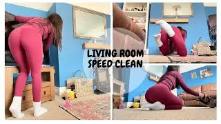 ASMR Cleaning Living Room In Fluffy Socks ~ No Talking 