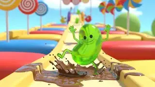 Fall Guys Wobbly Beans se resbal&oacute; en la pista | Canciones Infantiles y Rimas para Ni&ntilde;os