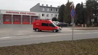 Wyjazd alarmowy 302[L]72 SLRWys Ford Transit z JRG 2 Lublin