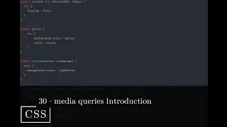 CSS 30 💻 media queries introduction