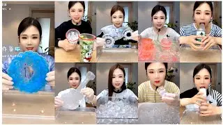 Yy/ THIN HARD  ICE ASMR / ICE CUBE/ SLUSH ICE EATING ASMR COLLECTION 