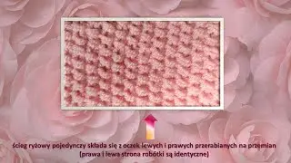 #Druty - oczka podstawowe. Ścieg ryżowy pojedynczy.